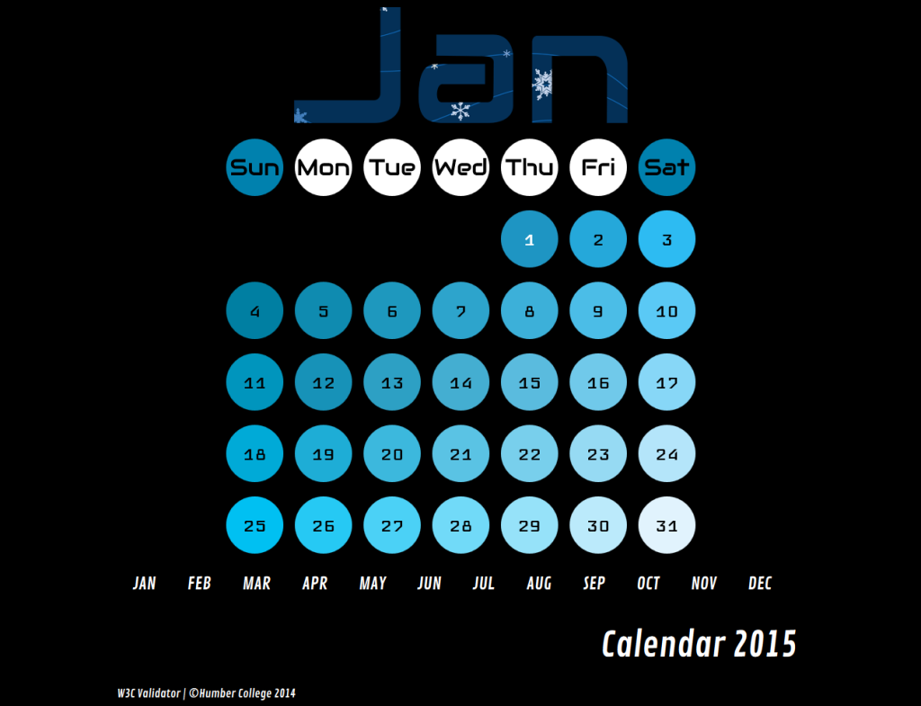 "January Calendar" by Thiago Araujo